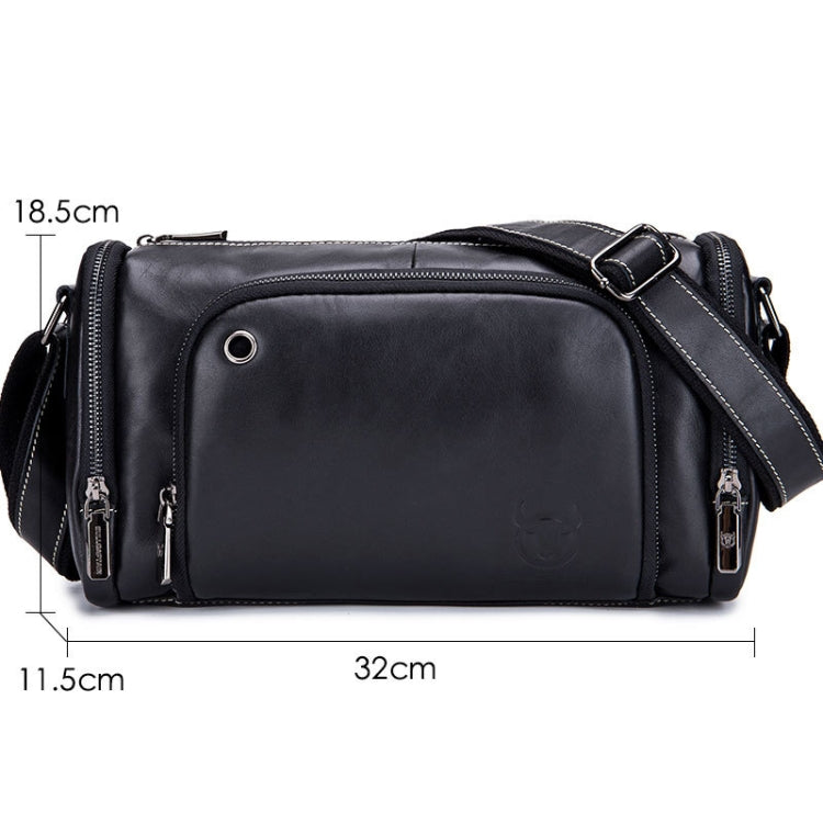 BULL CAPTAIN HKDJB--001 Cowhide Messenger Bag Sports Men Single-shoulder Bag, Colour: Dark Brown - free shipping - PMC TechLife - Order now!