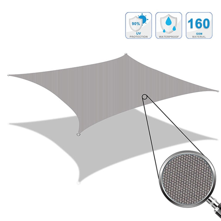 Outdoor Garden Sunshade Sail Waterproof Anti-UV Canopy, Size: 2m x 3m(Black) - Tents & Accessories by PMC Jewellery | Online Shopping South Africa | PMC Jewellery