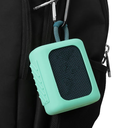 For JBL GO3 Bluetooth Speaker Silicone Cover Portable Protective Case with Carabiner(Black) - Protective Case by PMC Jewellery | Online Shopping South Africa | PMC Jewellery