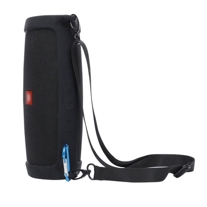 For JBL Charge 4 Bluetooth Speaker Portable Silicone Protective Cover with Shoulder Strap & Carabiner(Navy Blue) - Protective Case by PMC Jewellery | Online Shopping South Africa | PMC Jewellery