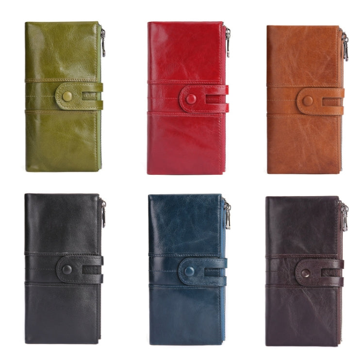 Retro Ladies RFID Wallet Leather Long Mobile Phone Bag(Red) - free shipping - PMC TechLife - Order now!