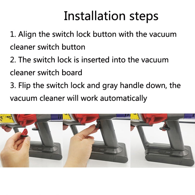 2 PCS HJ-PJ-0046 Vacuum Cleaner Accessories Switch Buckle Retainer For Dyson V6 / V7 / V8 / V10 / V11 - free shipping - PMC TechLife - Order now!