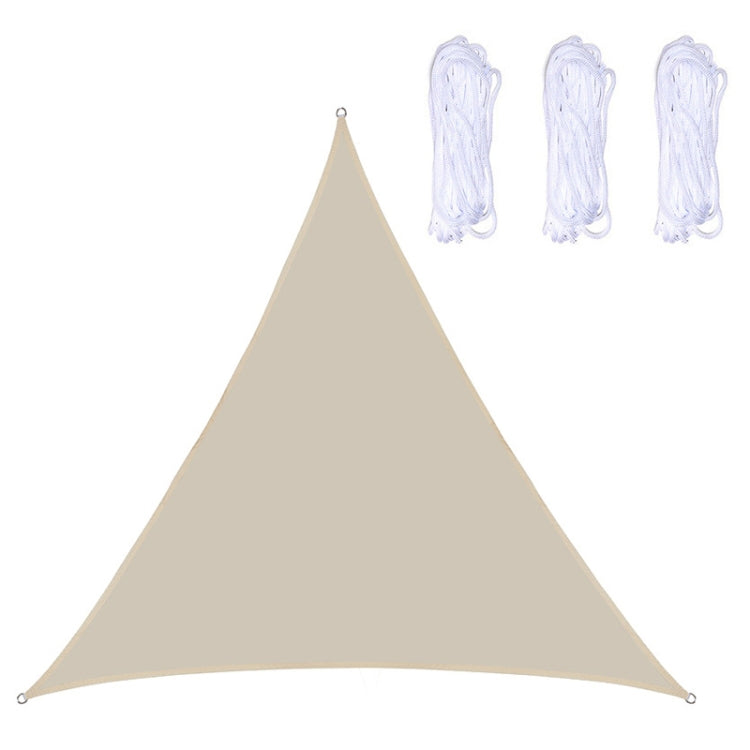 Triangle Outdoor Garden Sunshade Sail Waterproof Anti-UV Canopy, Size: 4m x 4m x 4m(Beige) - Tents & Accessories by PMC TechLife | Online Shopping South Africa | PMC TechLife