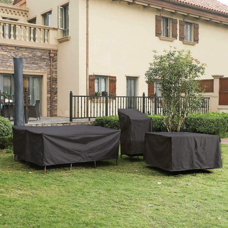 Outdoor Oxford Cloth Furniture Cover Garden Dustproof Waterproof And UV-Proof Table And Chair Protective Cover, Size: 160x160x80cm(Black) - Dust Covers by PMC TechLife | Online Shopping South Africa | PMC TechLife