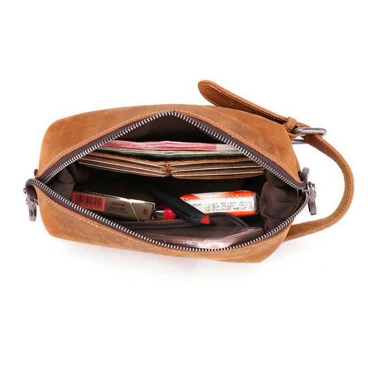 6465 Men Leather Multifunctional Travel Toiletries Storage Clutch(Chocolate Color) - Storage Bags by PMC Jewellery | Online Shopping South Africa | PMC Jewellery