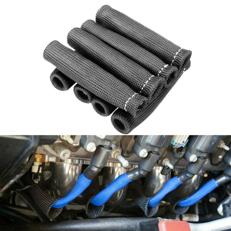 8 PCS / Set High-Temperature Car Spark Plug Protective Cover Spark Plug Heat Shield(Black) - Sound & Heat Insulation Cotton by PMC Jewellery | Online Shopping South Africa | PMC Jewellery