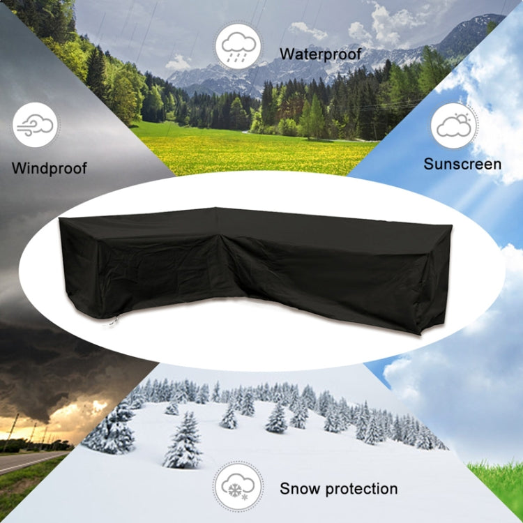Outdoor Garden Furniture Corner Sofa Cover Dustproof Table Cover, Size: 215x215x87cm(Black) - Dust Covers by PMC TechLife | Online Shopping South Africa | PMC TechLife