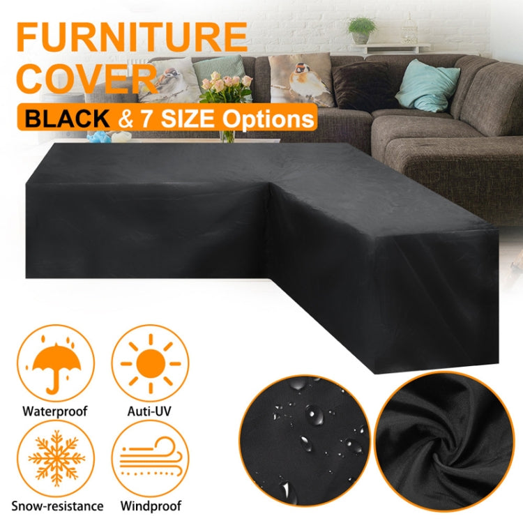 Outdoor Garden Furniture Corner Sofa Cover Dustproof Table Cover, Size: 215x215x87cm(Black) - Dust Covers by PMC TechLife | Online Shopping South Africa | PMC TechLife