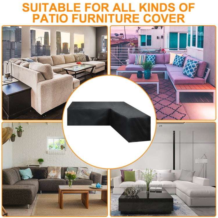 Outdoor Garden Furniture Corner Sofa Cover Dustproof Table Cover, Size: 215x215x87cm(Black) - Dust Covers by PMC TechLife | Online Shopping South Africa | PMC TechLife