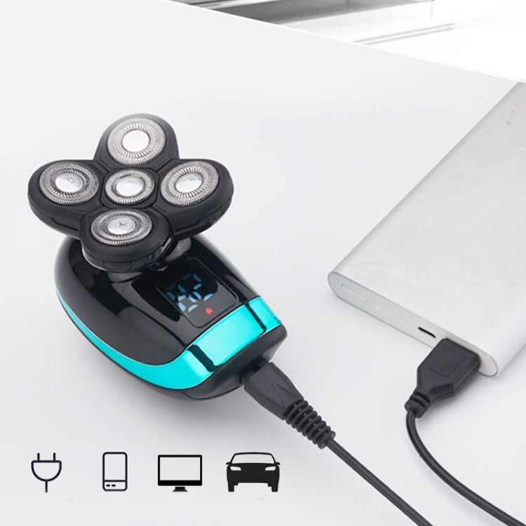 Electric Shaver Rechargeable Razor Intelligent Digital Display Bald Hair Clipper,Style: With Nasal Hair Apparatus - free shipping - PMC TechLife - Order now!