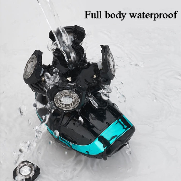 Electric Shaver Rechargeable Razor Intelligent Digital Display Bald Hair Clipper,Style: Blue + Full Set - free shipping - PMC TechLife - Order now!