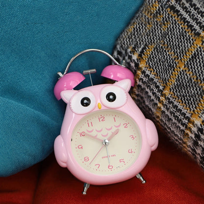 3 Inch Children Cartoon Owl Luminous Silent Bedside Snooze Small Alarm Clock(Gray) - Alarm Clocks by PMC Jewellery | Online Shopping South Africa | PMC Jewellery