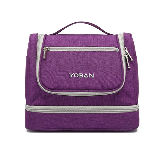 YOBAN Y-1551L Travel Cosmetic Bag Large-Capacity Outdoor Storage Bag Hook Portable Anti-Mold Dry And Wet Separation Wash Bag(Purple) - Storage Boxes by PMC Jewellery | Online Shopping South Africa | PMC Jewellery