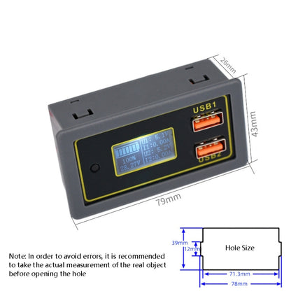 Car DC Voltage Electricity Table 12/24V Battery Lead-Acid Battery Turn 5V USB Fast Charge Display - Clocks & Car Meters by PMC Jewellery | Online Shopping South Africa | PMC Jewellery