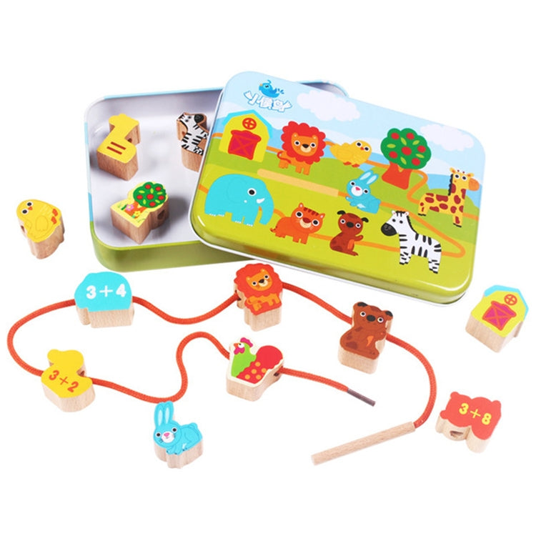 Wooden Toys Baby DIY Toy Cartoon Fruit Animal Stringing Threading Wooden Beads Toy(Animal) - Early Education Toys by PMC Jewellery | Online Shopping South Africa | PMC Jewellery