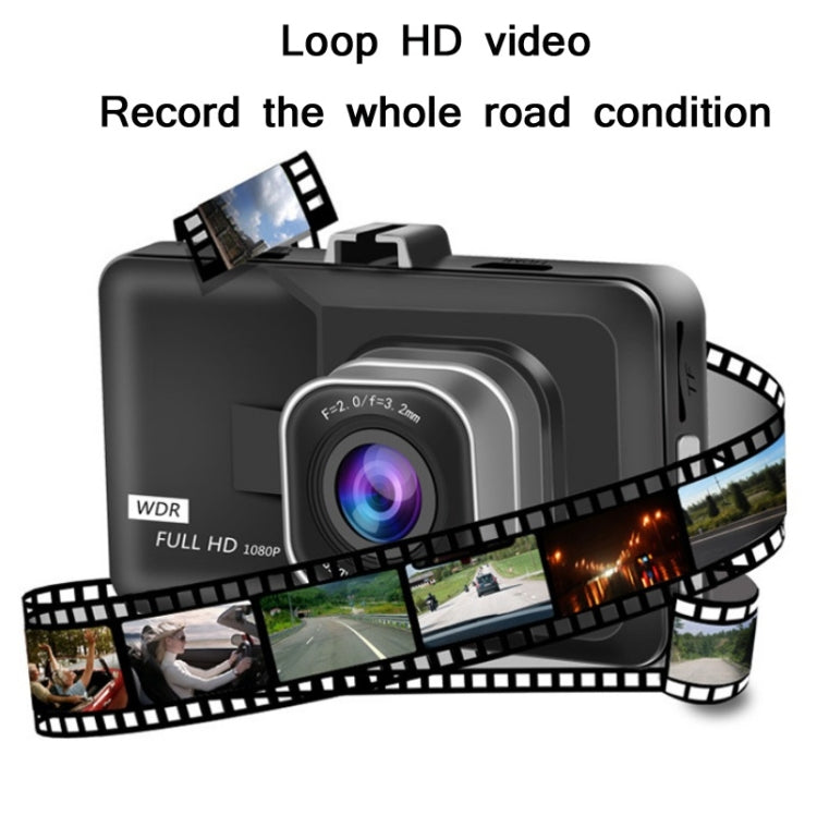 3.0 Inch HD 1080P Wide-Angle Driving Recorder With Reversing Image Specification： Normal Definition Single Record（Black） - Car DVRs by PMC Jewellery | Online Shopping South Africa | PMC Jewellery