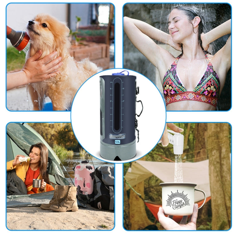 AFISHTOUR FW2078 12L Outdoor Bath Water Storage Bag Portable Camping Bath Bag, Colour: Spherical Air Pump - Kettles by PMC TechLife | Online Shopping South Africa | PMC TechLife