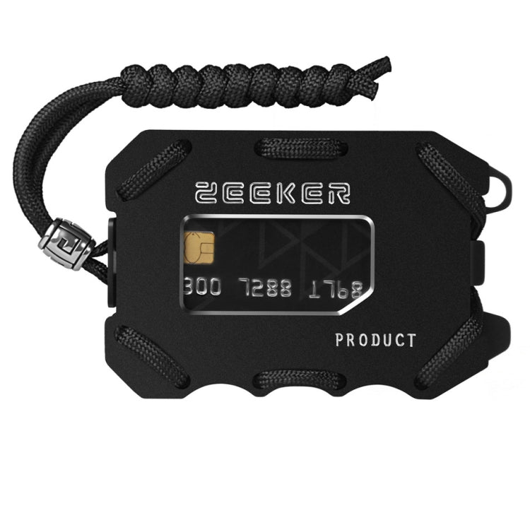 ZEEKER Metal Card Holder RFID Multifunctional EDC Wallet Large Capacity Minimalist Card Holder With Bottle Opener Function, Colour: Black - Card & Passport Bags by PMC TechLife | Online Shopping South Africa | PMC TechLife