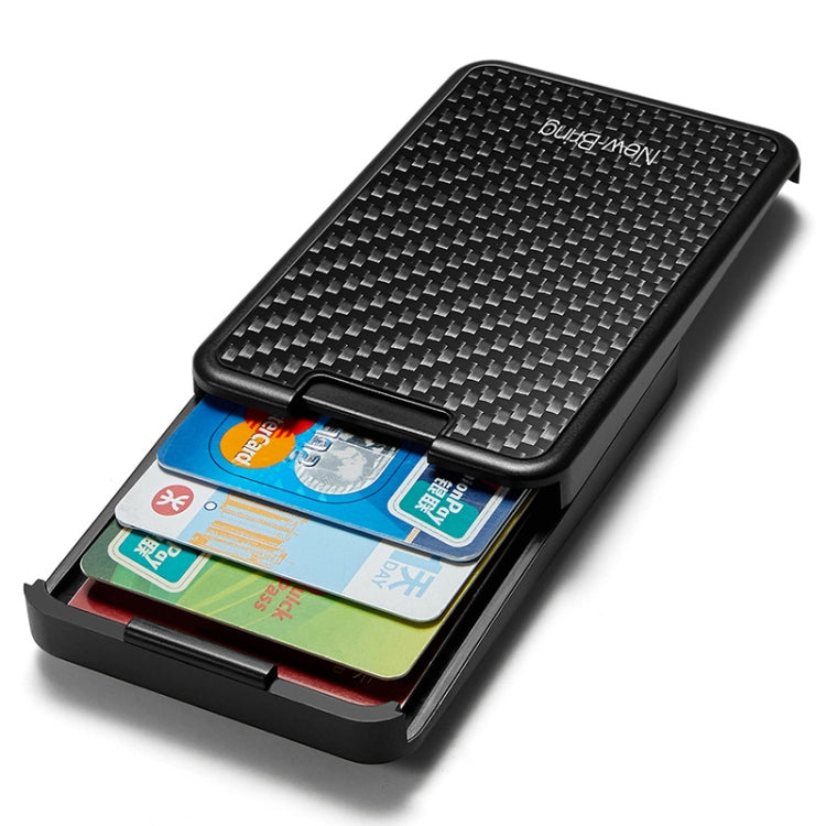 New-Bring  Carbon Fiber Metal Card Holder Male Personality Card Holder Anti-Theft  RFID Ultra-Thin Small Card Box(Black) - free shipping - PMC TechLife - Order now!