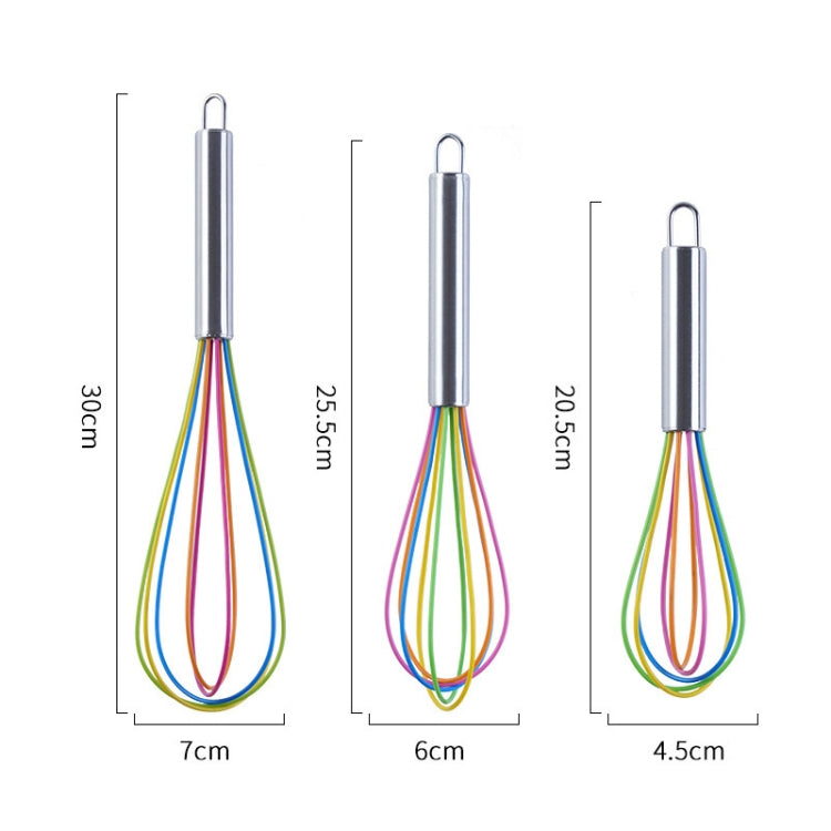 Silicone Egg Beater Home Egg Mixer Kitchen Gadgets Cream Baking Tools, Colour: 12 inch Colorful - Stirrer & Squeezer by PMC Jewellery | Online Shopping South Africa | PMC Jewellery