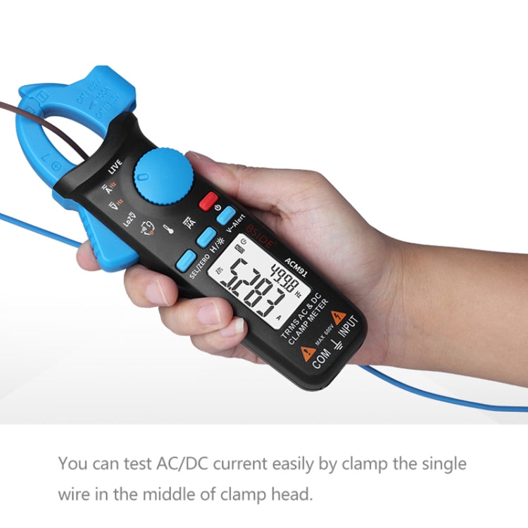 BSIDE ACM91 Digital Clamp Meter AC/DC Current 1mA True RMS Auto Range  Capacitor Tester Multimeter(Blue) - free shipping - PMC TechLife - Order now!