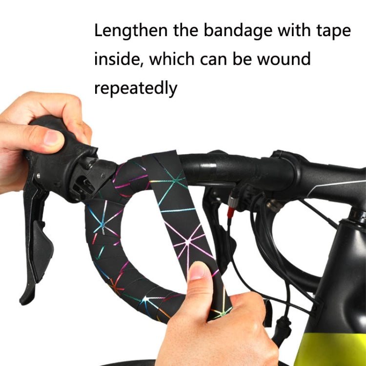 1 Pair WEST BIKING YP0804059 Road Bike Color Line Bar Belt PU Non-Slip Riding Bar Belt(Silver Color) - Decorative Accessories by WEST BIKING | Online Shopping South Africa | PMC TechLife | Buy Now Pay Later Mobicred