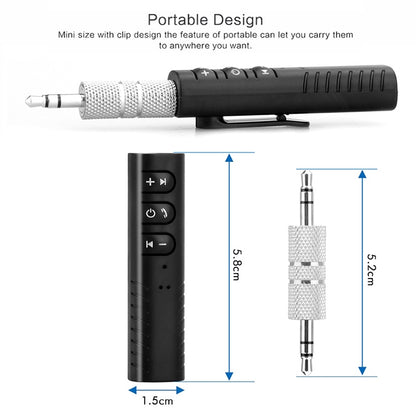 H-139 3.5mm Lavalier Bluetooth Audio Receiver with Metal Adapter(Blue) - Audio Receiver Transmitter by PMC Jewellery | Online Shopping South Africa | PMC Jewellery