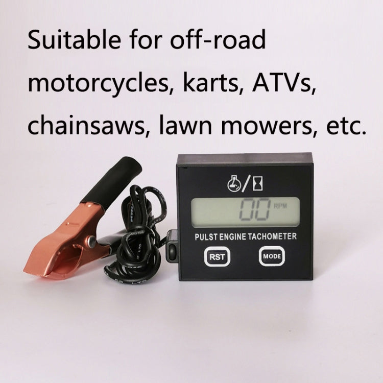 ZSB-03 Chain Saw Tachometer Gasoline Engine Lawn Mower High Tachometer Digital Display Induction Pulse Tachometer, Specification: Clip Version - Electrical System by PMC Jewellery | Online Shopping South Africa | PMC Jewellery