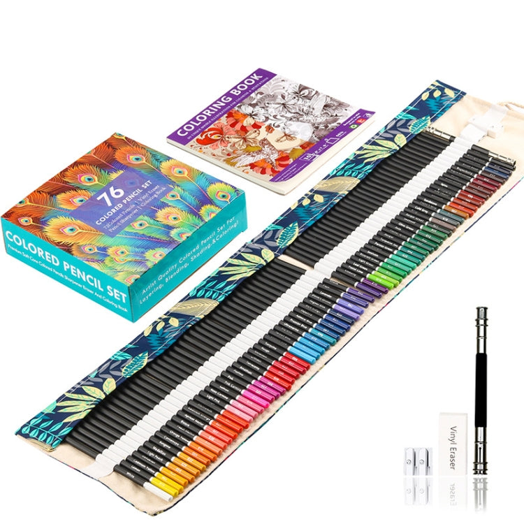 72 Colors Colored Pencils Set Hand-Painted Graffiti Colored Pencils With Roller Shutter Pencil Case - Art Supplies by PMC Jewellery | Online Shopping South Africa | PMC Jewellery