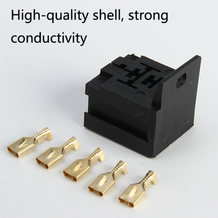 20 Sets D2K5PS 5-pin Automotive Plastic Handle Relay Socket with Terminal - Relays by PMC Jewellery | Online Shopping South Africa | PMC Jewellery