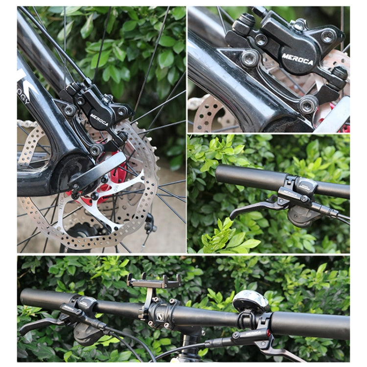 Meroca M800 Bicycle Brake Mountain Bike Universal Bilateral Brake Oil Pressure Disc Brake, Style: Left Back 1400mm + Disc Brake - Bicycle Brake Parts by Meroca | Online Shopping South Africa | PMC Jewellery