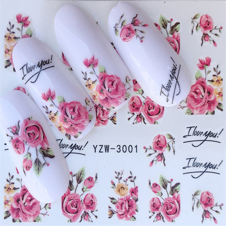 10 PCS Summer Colorful Nail Sticker Water Transfer Nail Decorations(YZW-1554) - Nail Stickers by PMC TechLife | Online Shopping South Africa | PMC TechLife