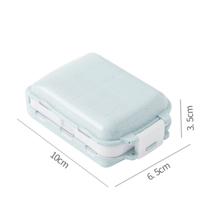 6 PCS C1617 Portable Dispensing Sealed Pill Box Wheat Straw Large-capacity Storage Box(Beige) - free shipping - PMC TechLife - Order now!