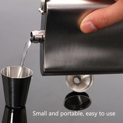 Portable Stainless Steel Hip Flask Set With Wine Glass Funnel(7OZ Jack Black Core) - Condiment Bottles & Hip Flasks by PMC Jewellery | Online Shopping South Africa | PMC Jewellery