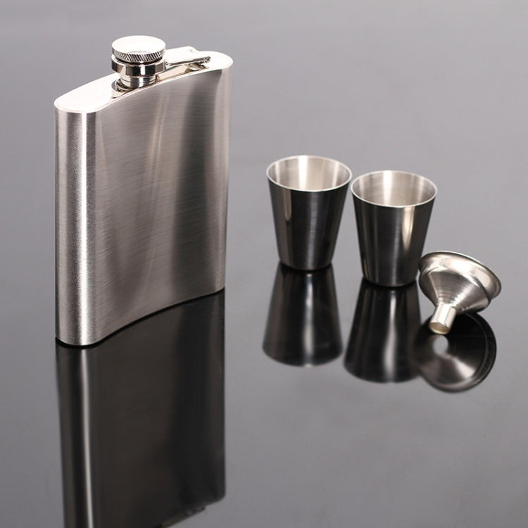 Portable Stainless Steel Hip Flask Set With Wine Glass Funnel(7OZ Jack Black Core) - Condiment Bottles & Hip Flasks by PMC Jewellery | Online Shopping South Africa | PMC Jewellery