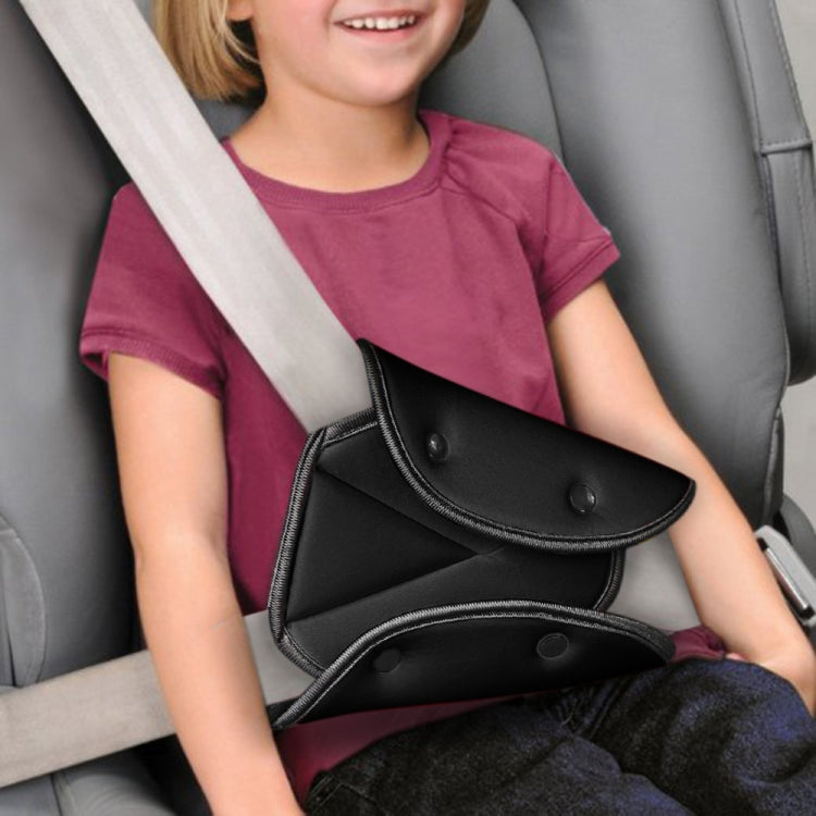 Car Seat Safety Belt Cover Sturdy Adjustable Triangle Safety Seat Belt Pad Clips Child Protection(Black) - Seat Belts & Padding by PMC Jewellery | Online Shopping South Africa | PMC Jewellery