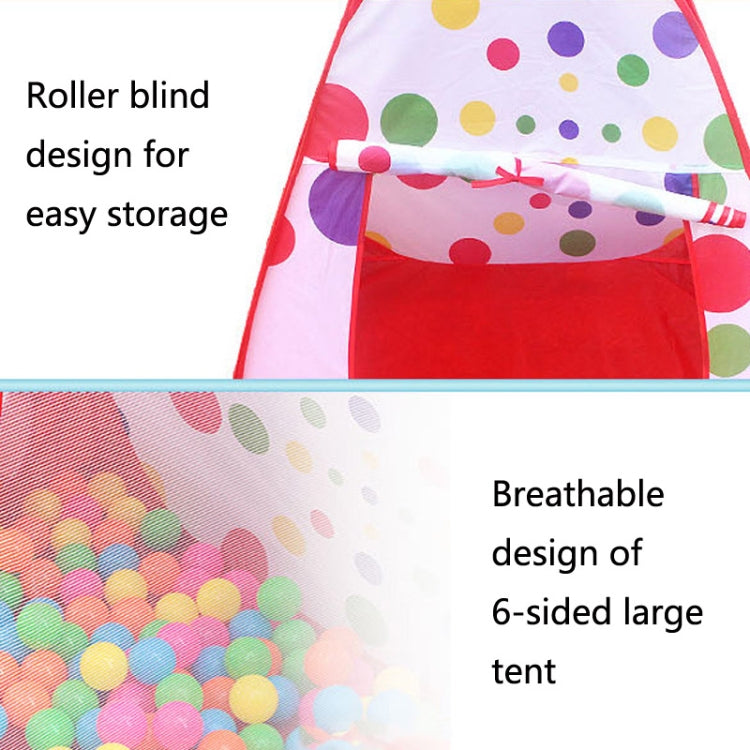 3 in 1 Children Tent Play House Tunnel Foldable Shooting Ocean Ball Pool Toy(Red) - Tents & Accessories by PMC Jewellery | Online Shopping South Africa | PMC Jewellery