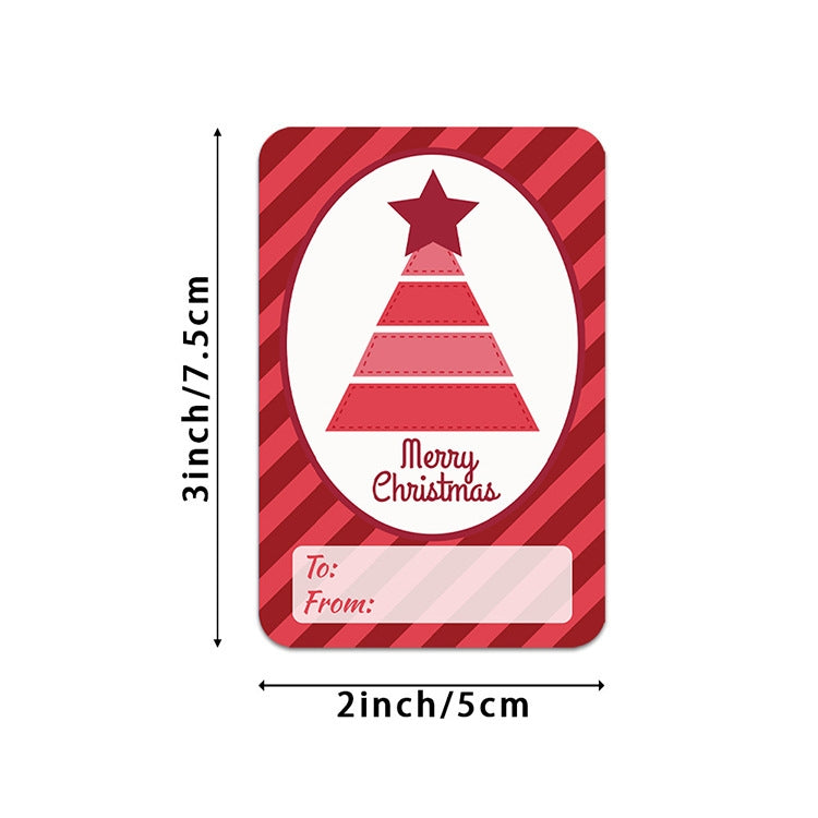 LG-Q090904-50/75 Red Christmas Elk Sticker Self Adhesive Gift Label, Size: 50x76mm(Red) - Stickers by PMC TechLife | Online Shopping South Africa | PMC TechLife