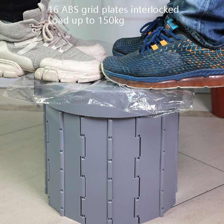 Folding Toilet Travel Car Toilet With Cover Indoor Portable Emergency Camping Toilet(Grey) - Emergency Tools by PMC TechLife | Online Shopping South Africa | PMC TechLife