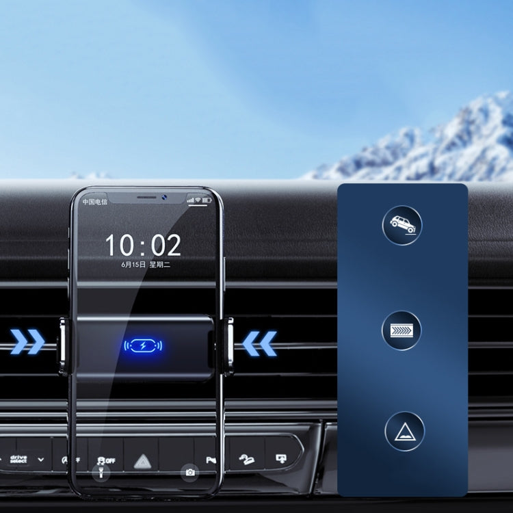 Vehicle-mounted Intelligent Induction Electric Mobile Phone Holder Car Air Outlet Navigation Frame(Abyss Black) - Car Holders by PMC TechLife | Online Shopping South Africa | PMC TechLife