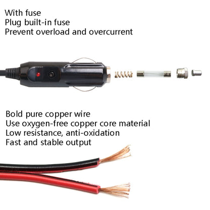 Car Compressor Refrigerator Line 12/24V Semiconductor Refrigerator Power Cord Cigarette Lighter Line, Specification: With Switch 5m - Bluetooth Car Kits by PMC Jewellery | Online Shopping South Africa | PMC Jewellery