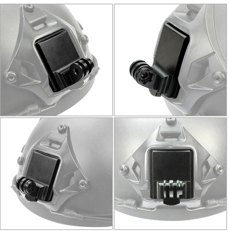 Upgraded Version Helmet Base Adapter Fixed Mount Hunting CS NVG Bracket for GoPro Hero11 Black / HERO10 Black /9 Black /8 Black /7 /6 /5 /5 Session /4 Session /4 /3+ /3 /2 /1, DJI Osmo Action and Other Action Cameras - Helmet Mount by PMC TechLife | Online Shopping South Africa | PMC TechLife