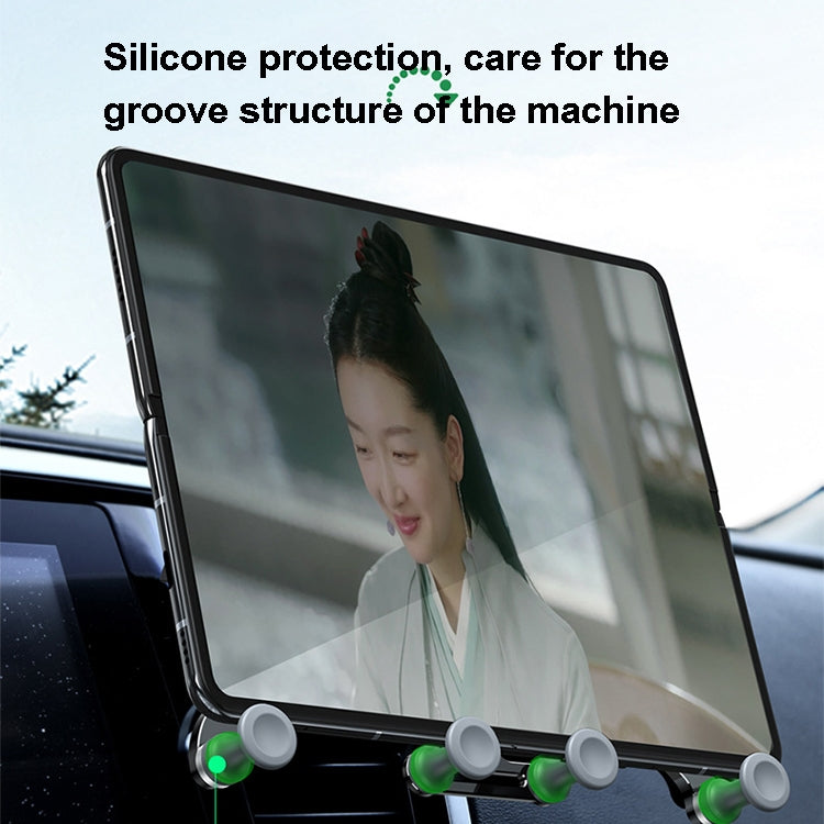 Oatsbasf Car Gravity Metal Bracket Scalable and Stable Mobile Phone Bracket Folding Screen Mobile Phone Exclusive Car Bracket(Outlet Silver) - free shipping - PMC TechLife - Order now!