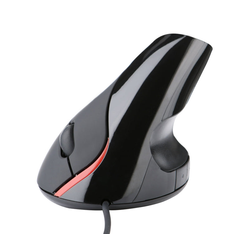 JSY-12 5 Keys USB Wired Vertical Mouse Ergonomic Wrist Brace Optical Mouse(Black) - Wired Mice by PMC Jewellery | Online Shopping South Africa | PMC Jewellery