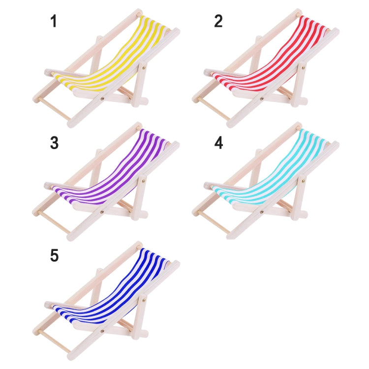 2 PCS 1:12 Beach Lounge Chair Simulation Model Outdoor Beach Scene Shooting Props Can Be Folded(Sky Blue) - Other Props by PMC TechLife | Online Shopping South Africa | PMC TechLife
