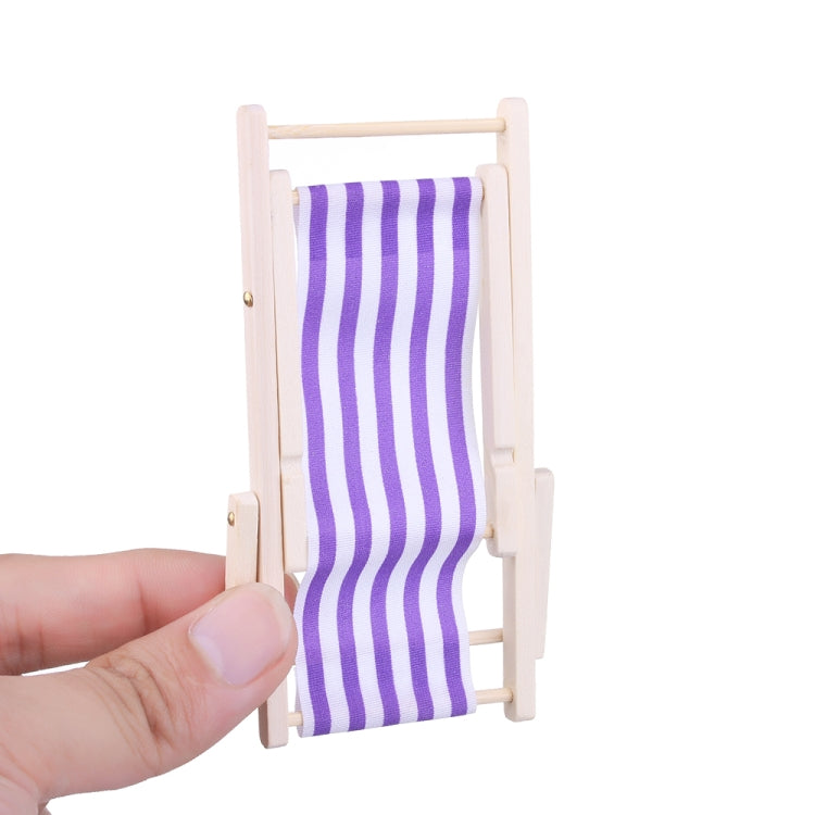 2 PCS 1:12 Beach Lounge Chair Simulation Model Outdoor Beach Scene Shooting Props Can Be Folded(Sky Blue) - Other Props by PMC TechLife | Online Shopping South Africa | PMC TechLife