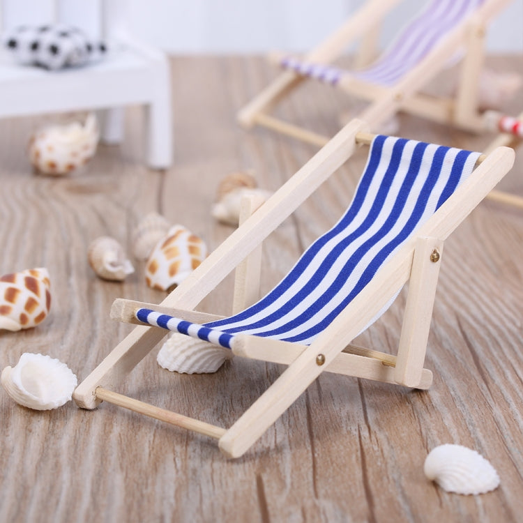 2 PCS 1:12 Beach Lounge Chair Simulation Model Outdoor Beach Scene Shooting Props Can Be Folded(Royal Blue) - free shipping - PMC TechLife - Order now!