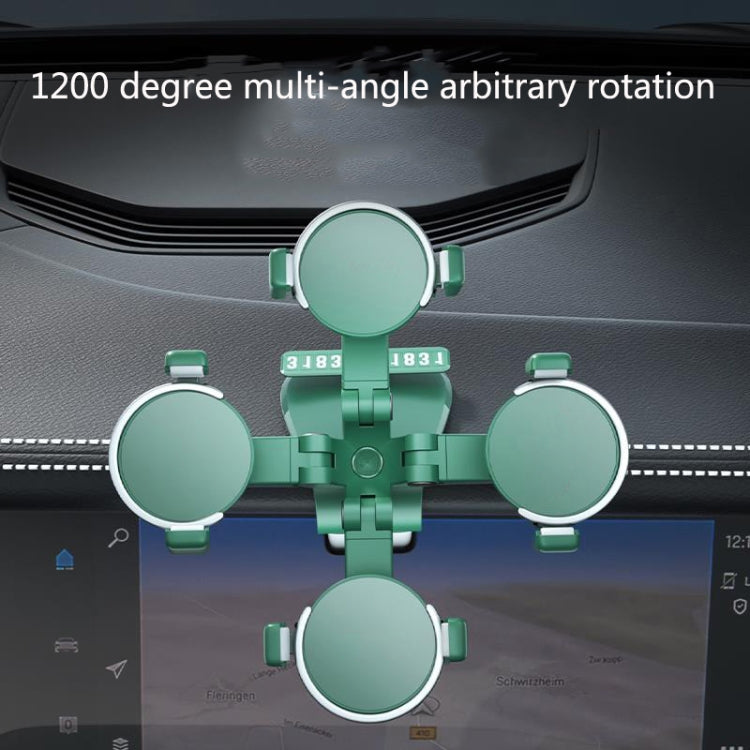 ZJ088 Car Mobile Phone Bracket Car Central Control Instrument Panel Rearview Mirror Multifunctional AR Navigation Bracket(Green) - Car Holders by PMC TechLife | Online Shopping South Africa | PMC TechLife