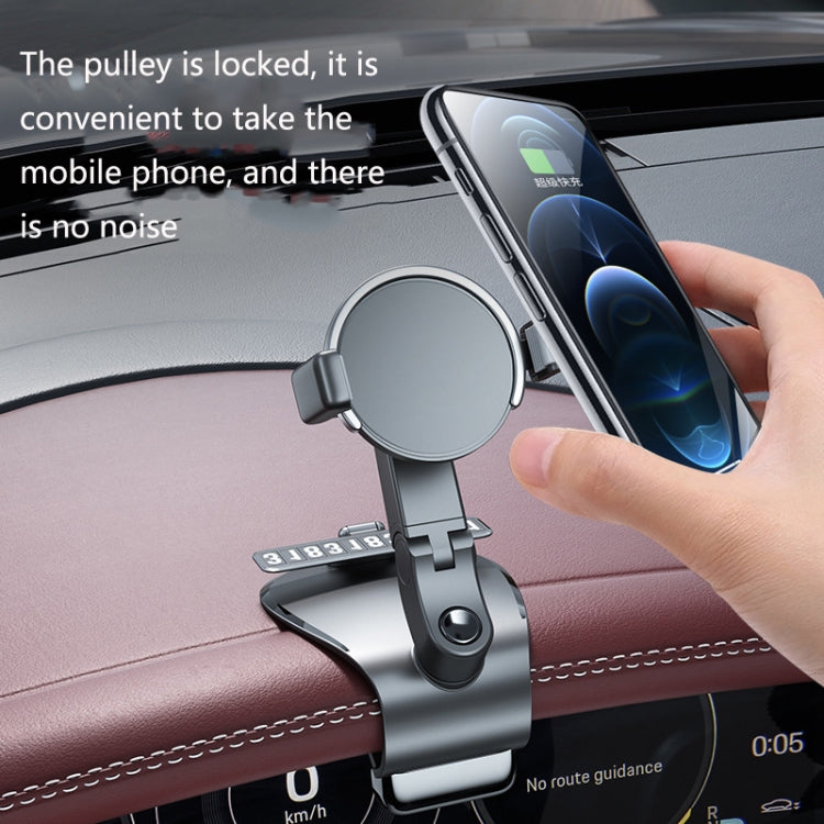 ZJ088 Car Mobile Phone Bracket Car Central Control Instrument Panel Rearview Mirror Multifunctional AR Navigation Bracket(Black) - Car Holders by PMC TechLife | Online Shopping South Africa | PMC TechLife