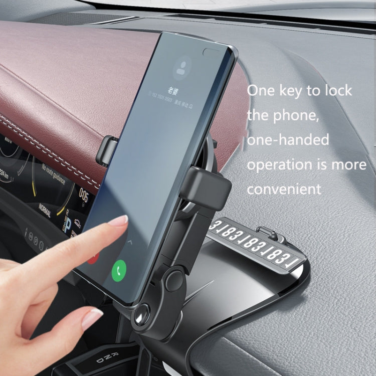 ZJ088 Car Mobile Phone Bracket Car Central Control Instrument Panel Rearview Mirror Multifunctional AR Navigation Bracket(Black) - Car Holders by PMC TechLife | Online Shopping South Africa | PMC TechLife